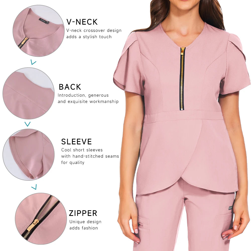 Elevate Zip Up Scrub Set