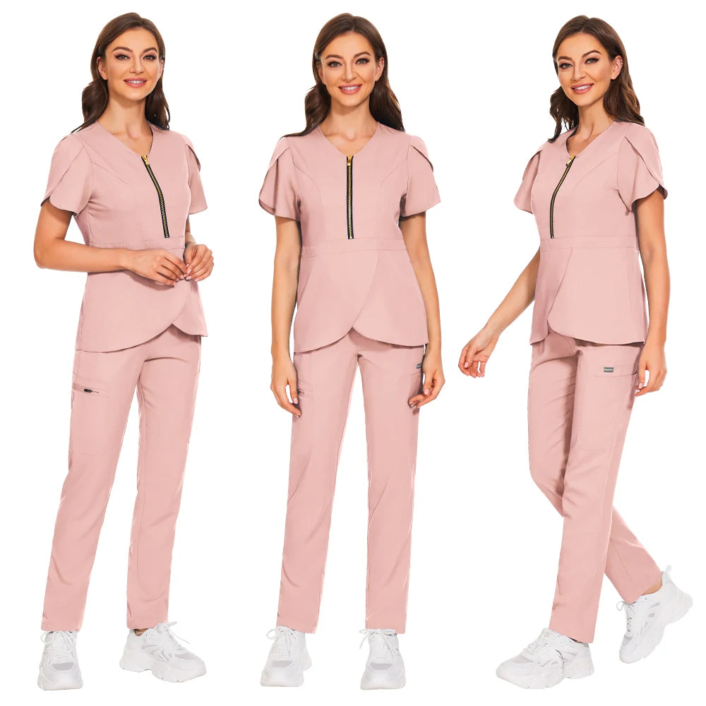 Elevate Zip Up Scrub Set
