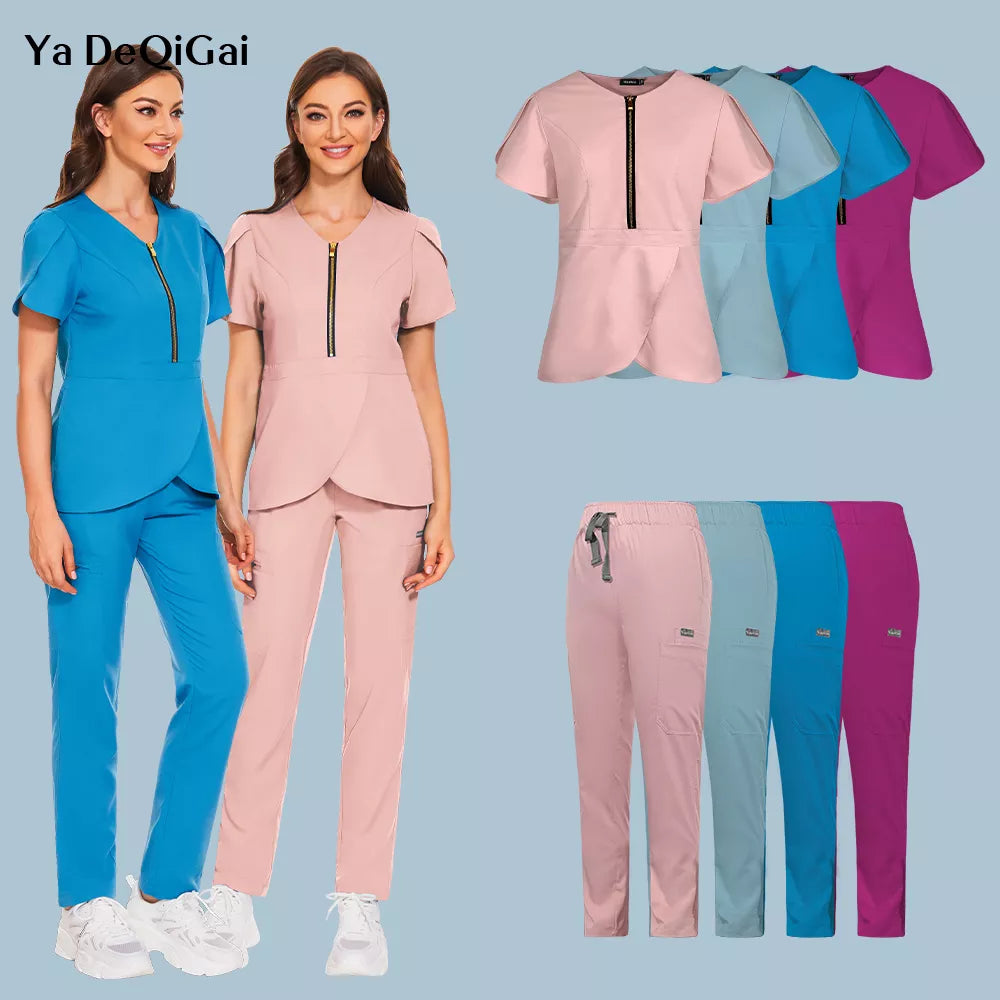 Elevate Zip Up Scrub Set