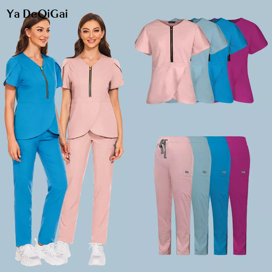 Elevate Zip Up Scrub Set